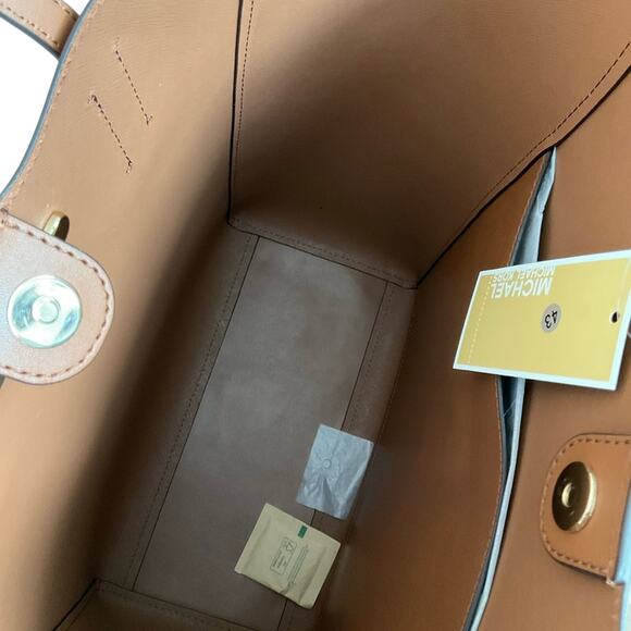 Michael Kors Vincent Large Saffiano Leather Brown Tote Bag With Card Case NWT - Picture 4 of 15